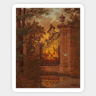 At the Castle Gate by Ferdinand Knab Sticker